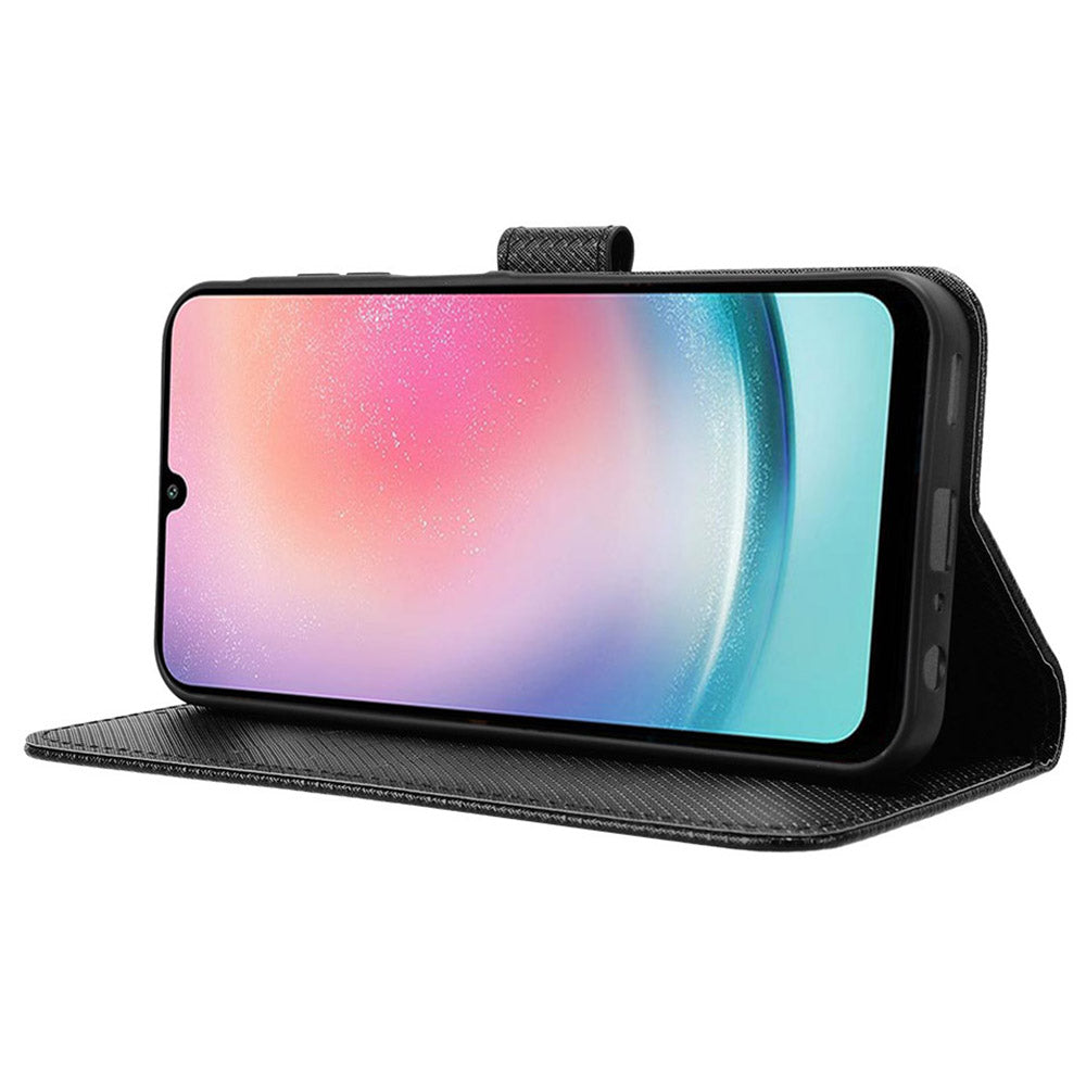 For Samsung Galaxy M55 5G / C55 5G Case Diamond Texture PU Leather Wallet Phone Cover TPU Inner Shell For Samsung Galaxy M55 5G / C55 5G Case Diamond Texture PU Leather Wallet Phone Cover TPU Inner Shell